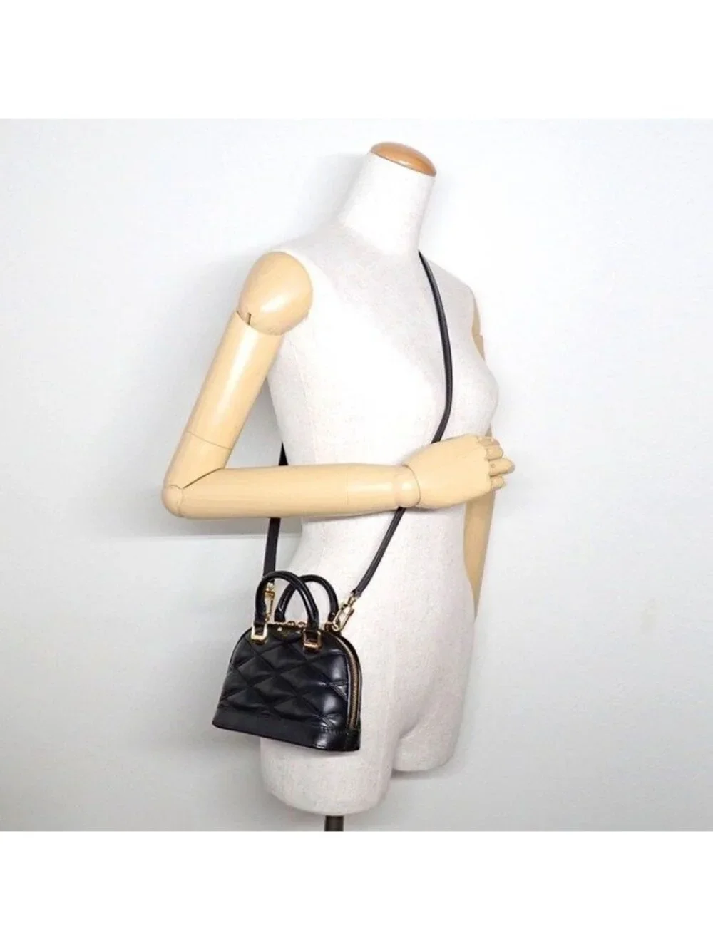 Louis Vuitton Handbag Nano Alma Maltage Black Lambskin Cowhide Leather